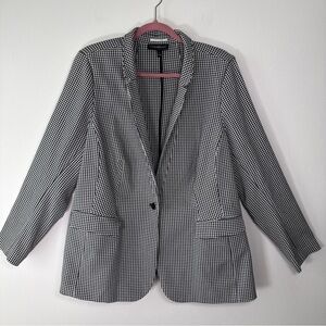 Lane Bryant Black White Houndstooth Blazer The Bryant Blazer Plus Size 22 Office